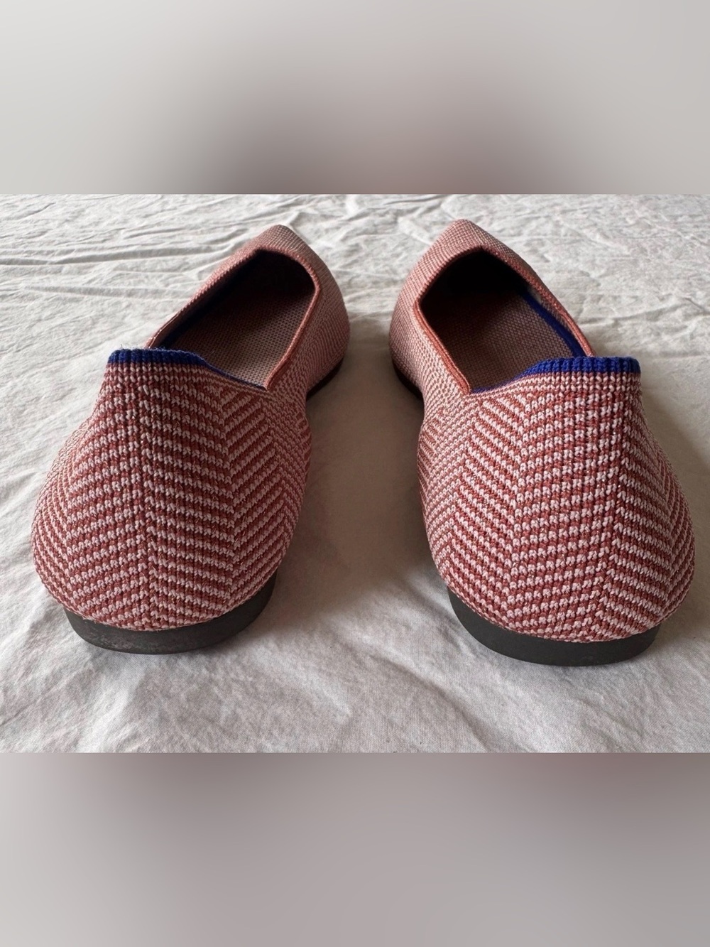 Rothy's The Point Flats Amber Metallic Herringbone Womens Size 8 - Picture 8 of 14